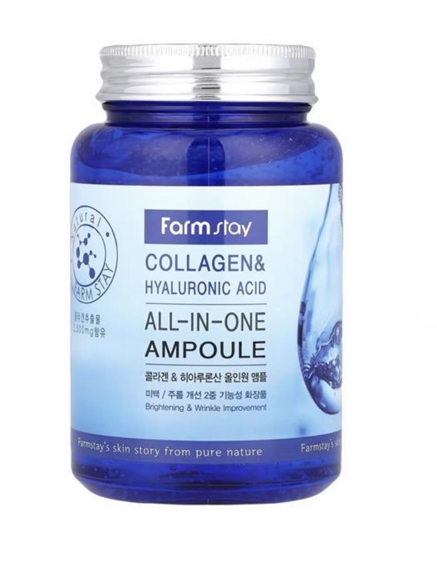 ژل آبرسان فارم استی - Farmstay Collagen & Hyaluronic Acid All-in-One Ampoule