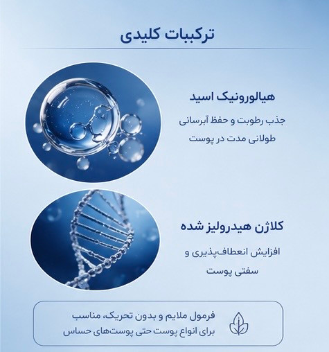 ترکیبات کلیدی ژل آبرسان فارم استی - هیالورونیک اسید و کلاژن هیدرولیز شده